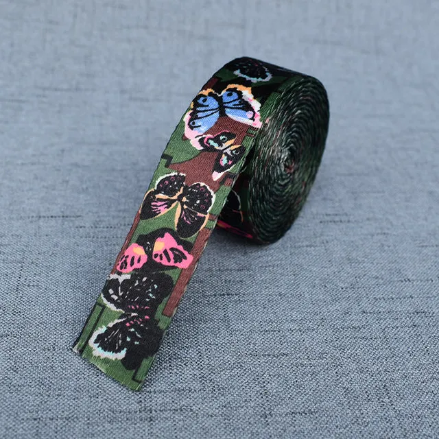 12 Colors Printed Webbing Ribbon Luggage Belt Strap Rope