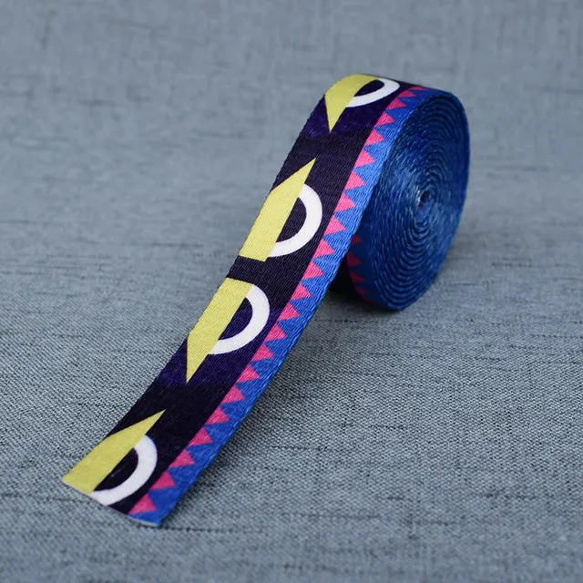 12 Colors Printed Webbing Ribbon Luggage Belt Strap Rope