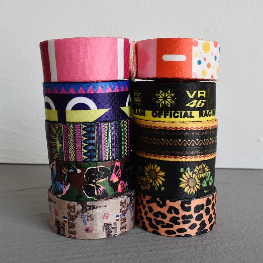 12 Colors Printed Webbing Ribbon Luggage Belt Strap Rope