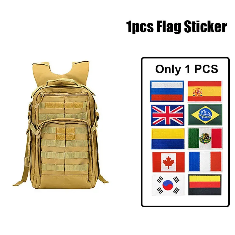 25L Tactical Camouflage Hiking Backpack, Outdoor Camping Travel Rucksack
