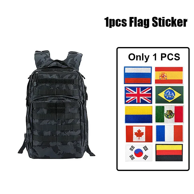 25L Tactical Camouflage Hiking Backpack, Outdoor Camping Travel Rucksack