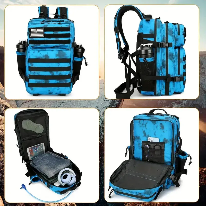 45L 3P Military Molle "Ice Blue Camouflage" Tactical Backpack