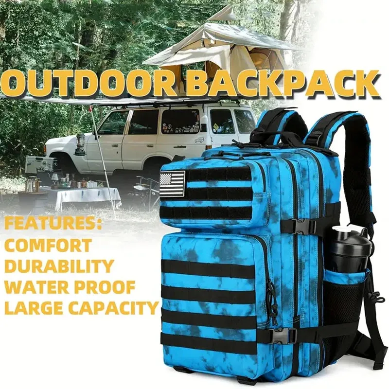 45L 3P Military Molle "Ice Blue Camouflage" Tactical Backpack