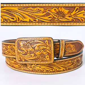 American Darling ADBLF232-L Beautifully Hand Tooled Genuine American Leather Belt Men and  Women