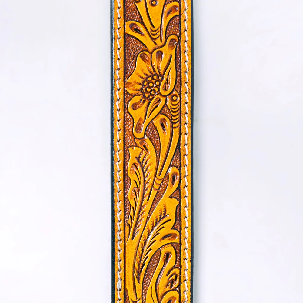 American Darling ADBLF232-L Beautifully Hand Tooled Genuine American Leather Belt Men and  Women