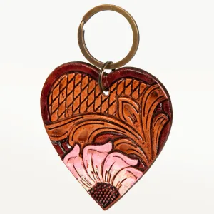 American Darling ADKR181 Hand Tooled Carved Genuine Leather Keyring