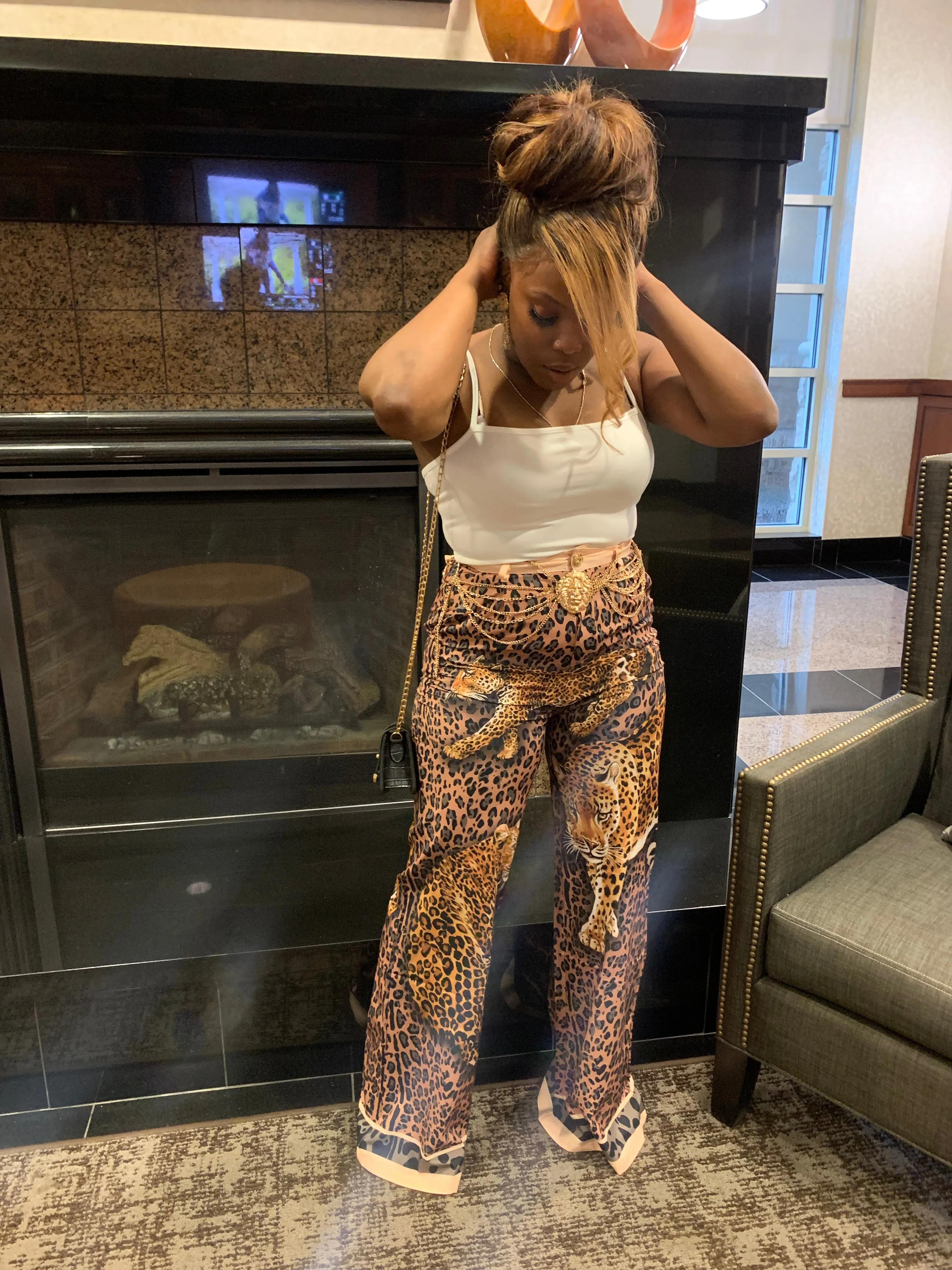 Animal print Flares