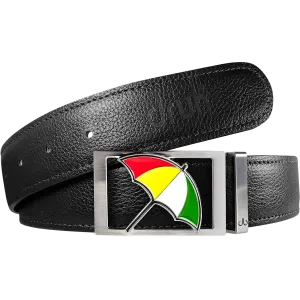 Arnold Palmer Ballmarker Buckle and Full Grain Leather Belt in Black