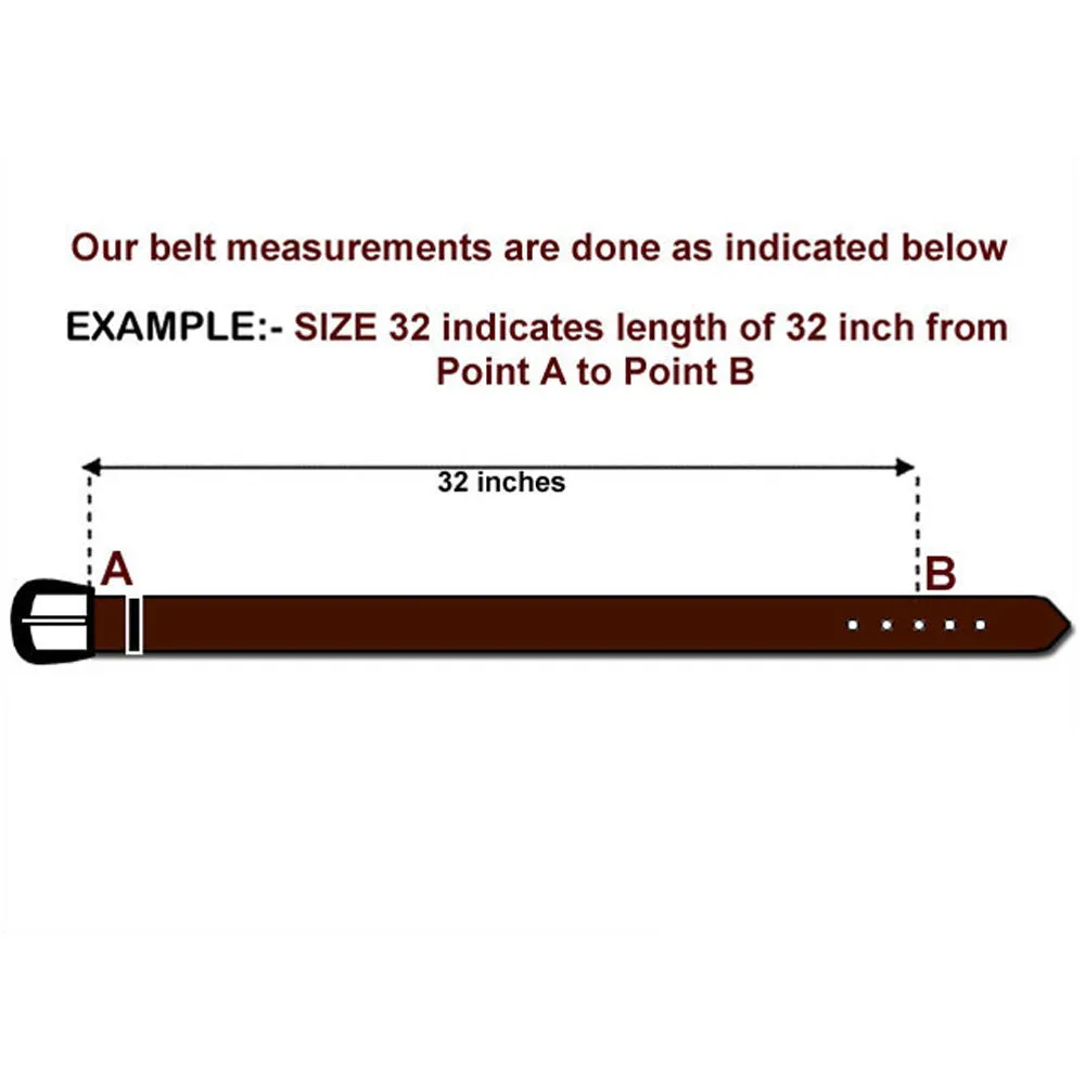 BAR H EQUINE Western Genuine Leather Men And Women Brown Belt Embroidered Black & White