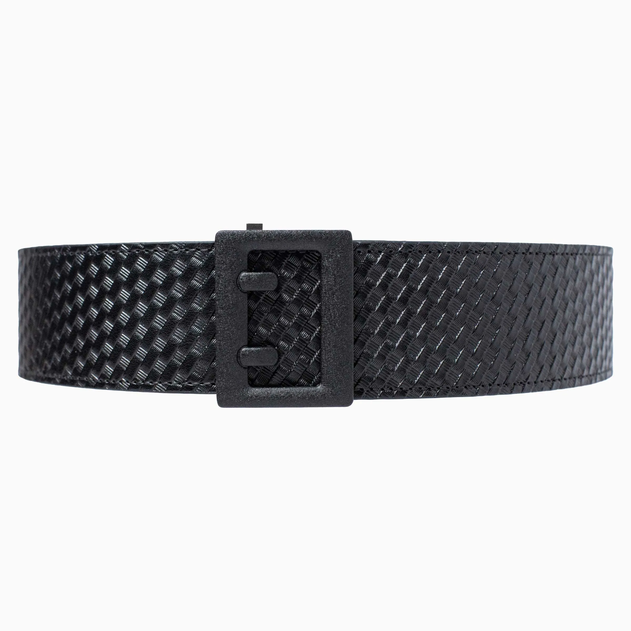 Basket Weave Duty Ratchet Belt, Black Duty Buckle, 2.25" [57mm]
