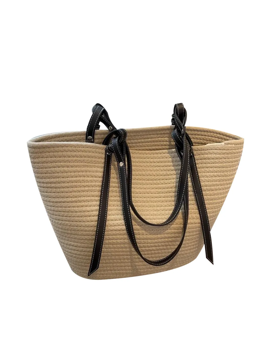 Beach-Style Woven Large Capacity Shoulder Tote Bag