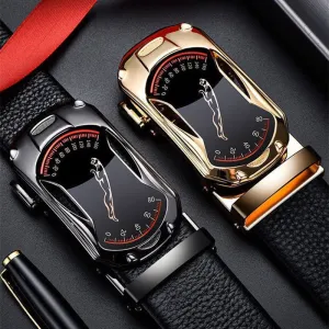 Belts Men Sports Car Luxury Brand Designer Fashion Automatic Buckle