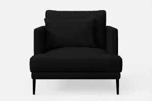 Bisceglie Armchair Black Leather