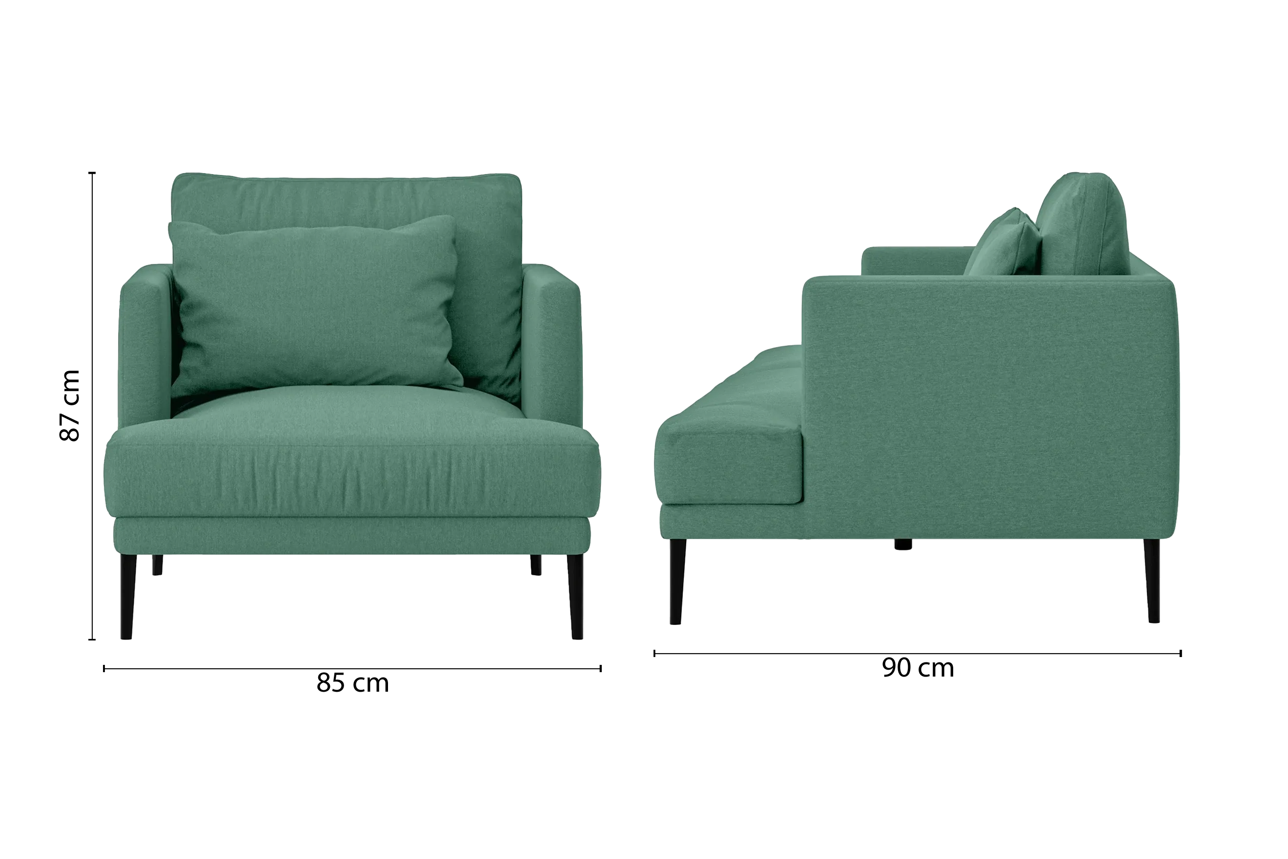 Bisceglie Armchair Mint Green Linen Fabric