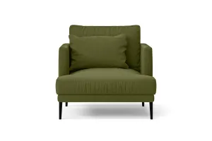 Bisceglie Armchair Olive Linen Fabric
