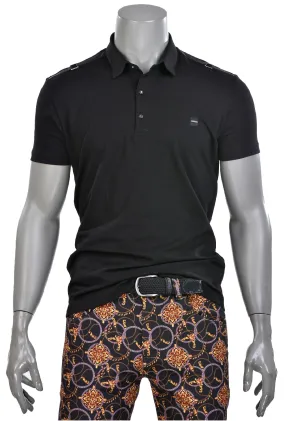 Black Buckle Detailed Polo