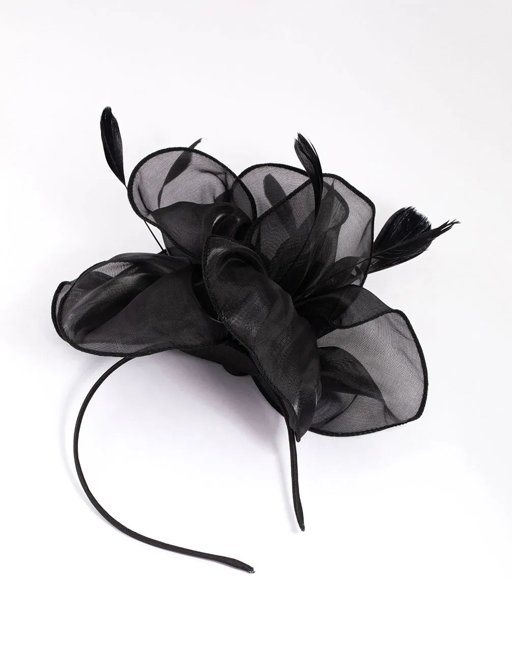 Black Fabric Soft Fascinator