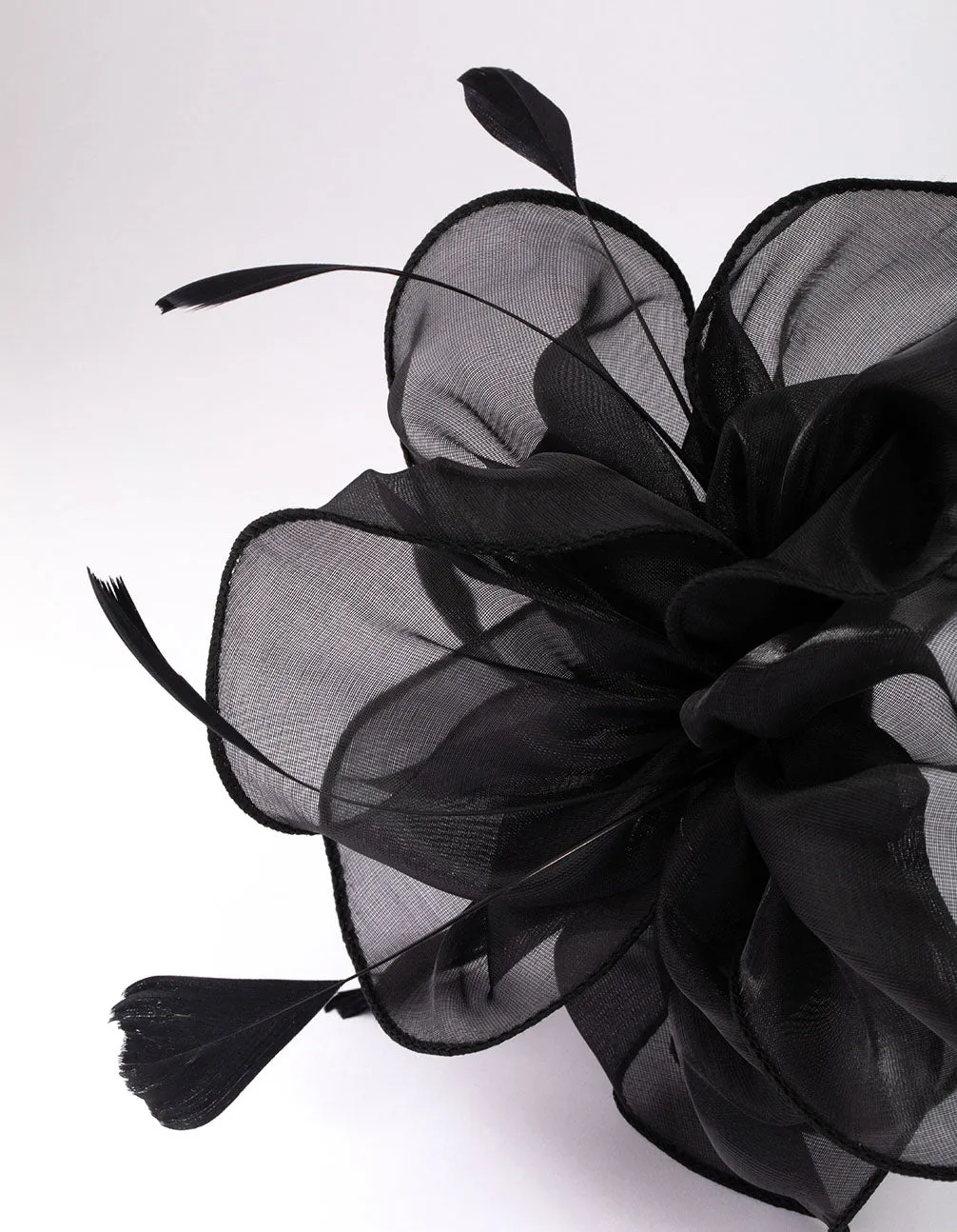 Black Fabric Soft Fascinator