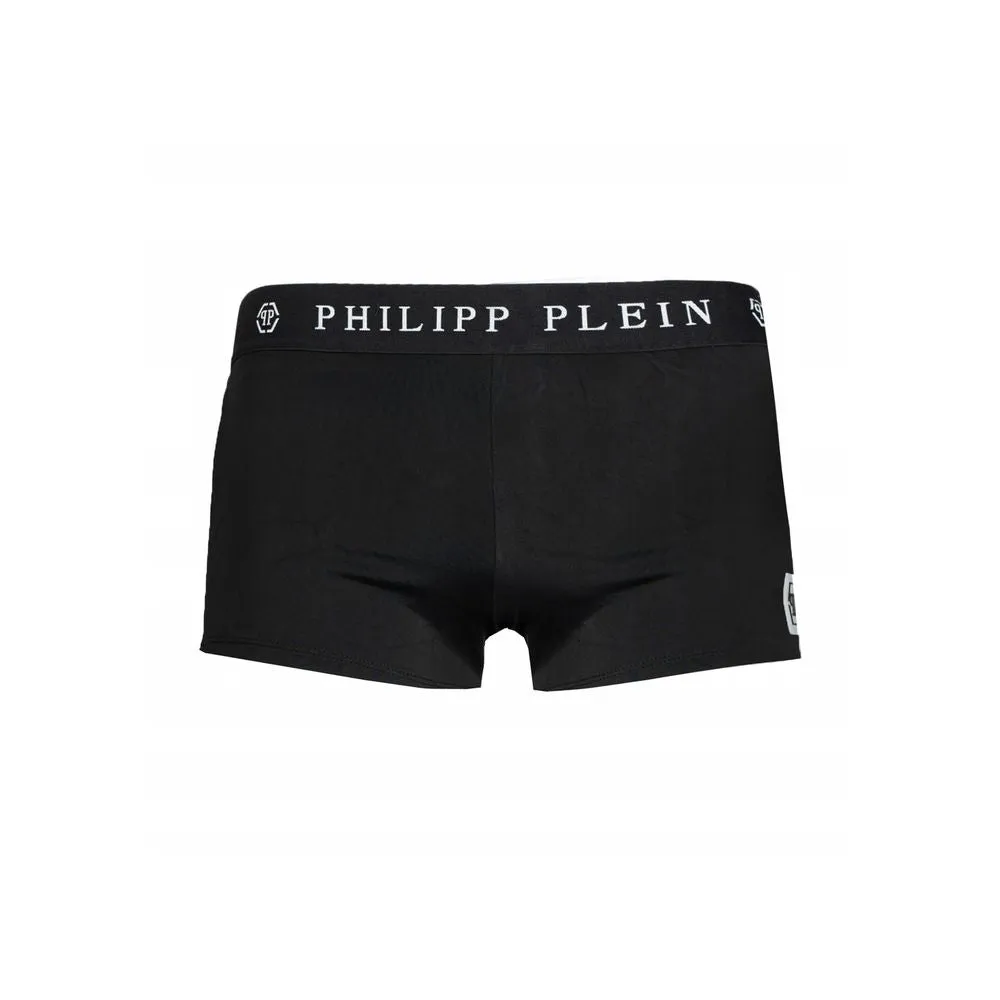 Black Polyamide Men Swimwear