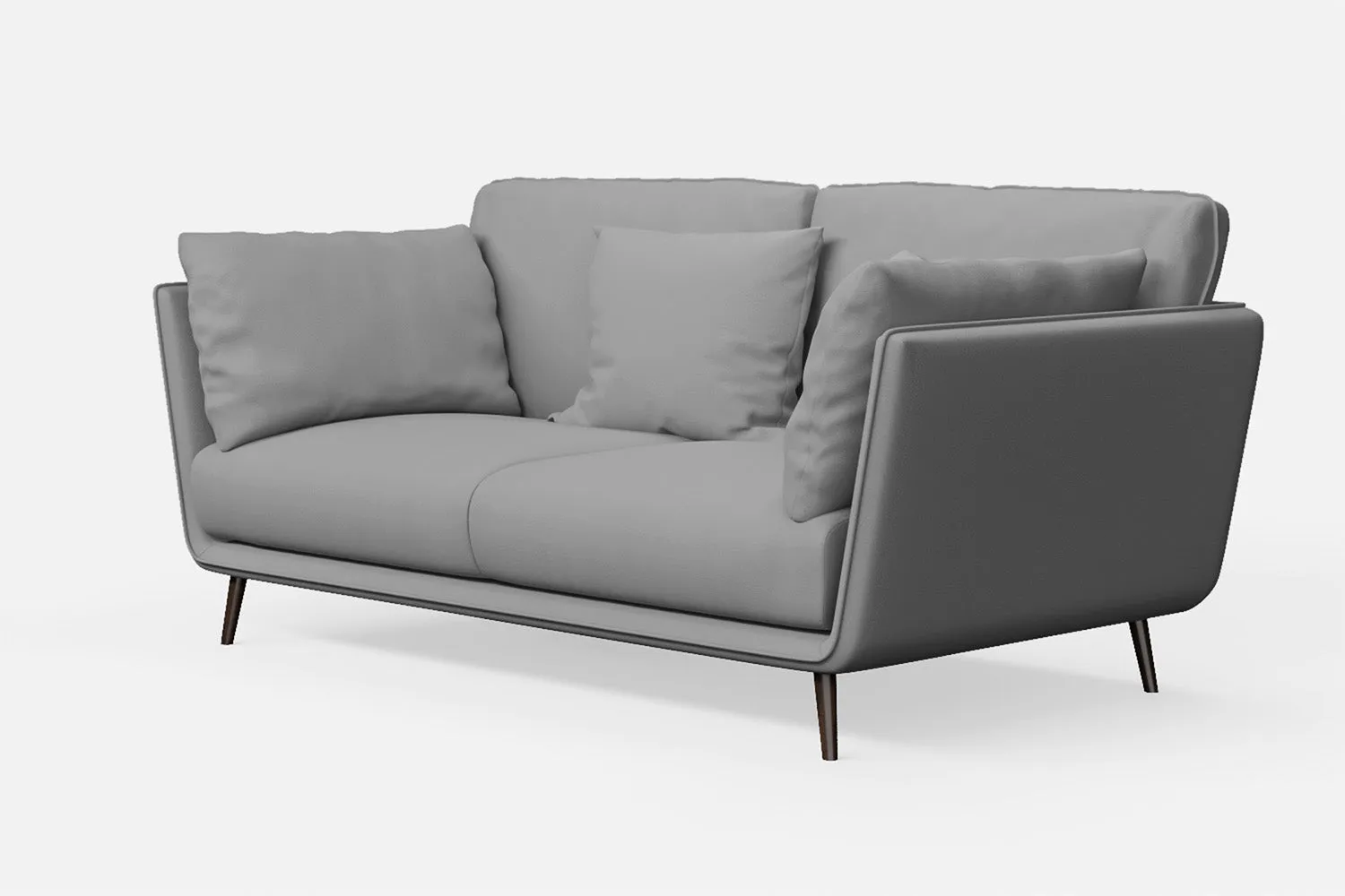 Bologna 2 Seater Sofa Grey Leather