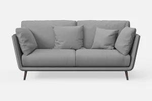 Bologna 2 Seater Sofa Grey Leather