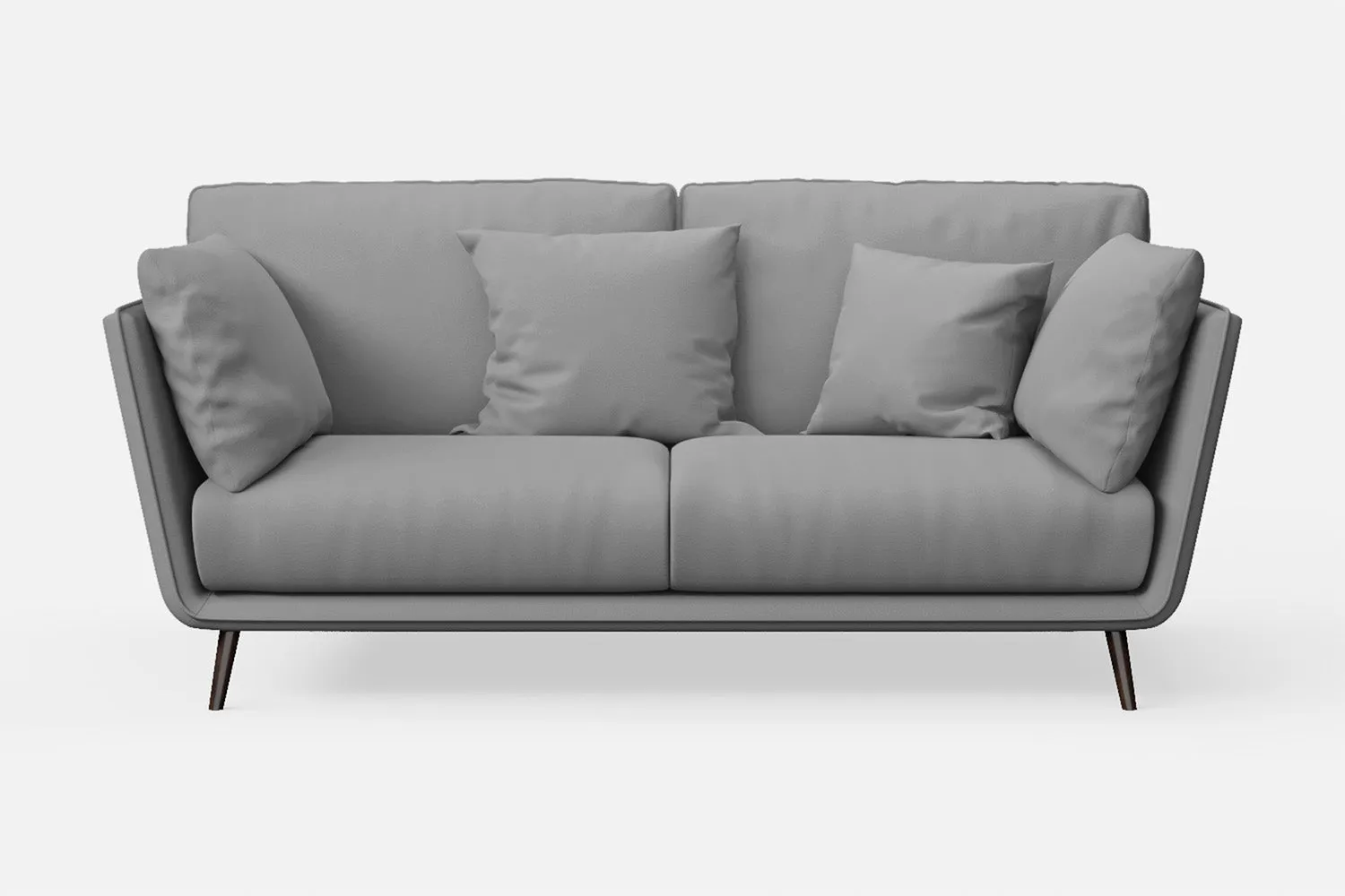 Bologna 2 Seater Sofa Grey Leather