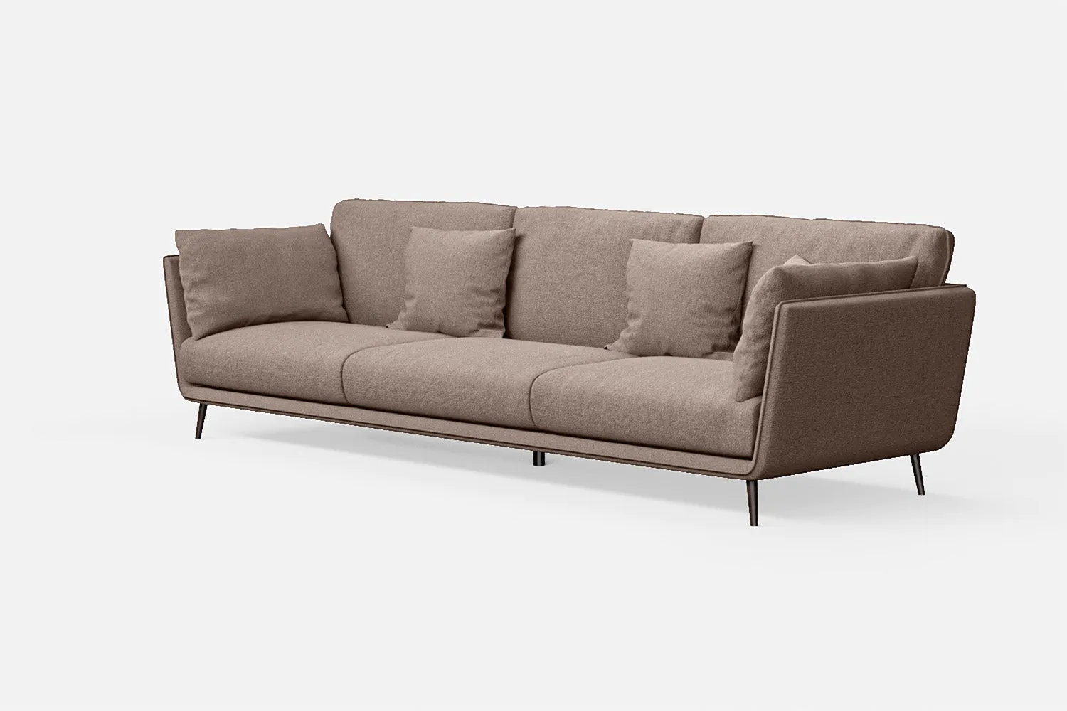 Bologna 4 Seater Sofa Caramel Linen Fabric