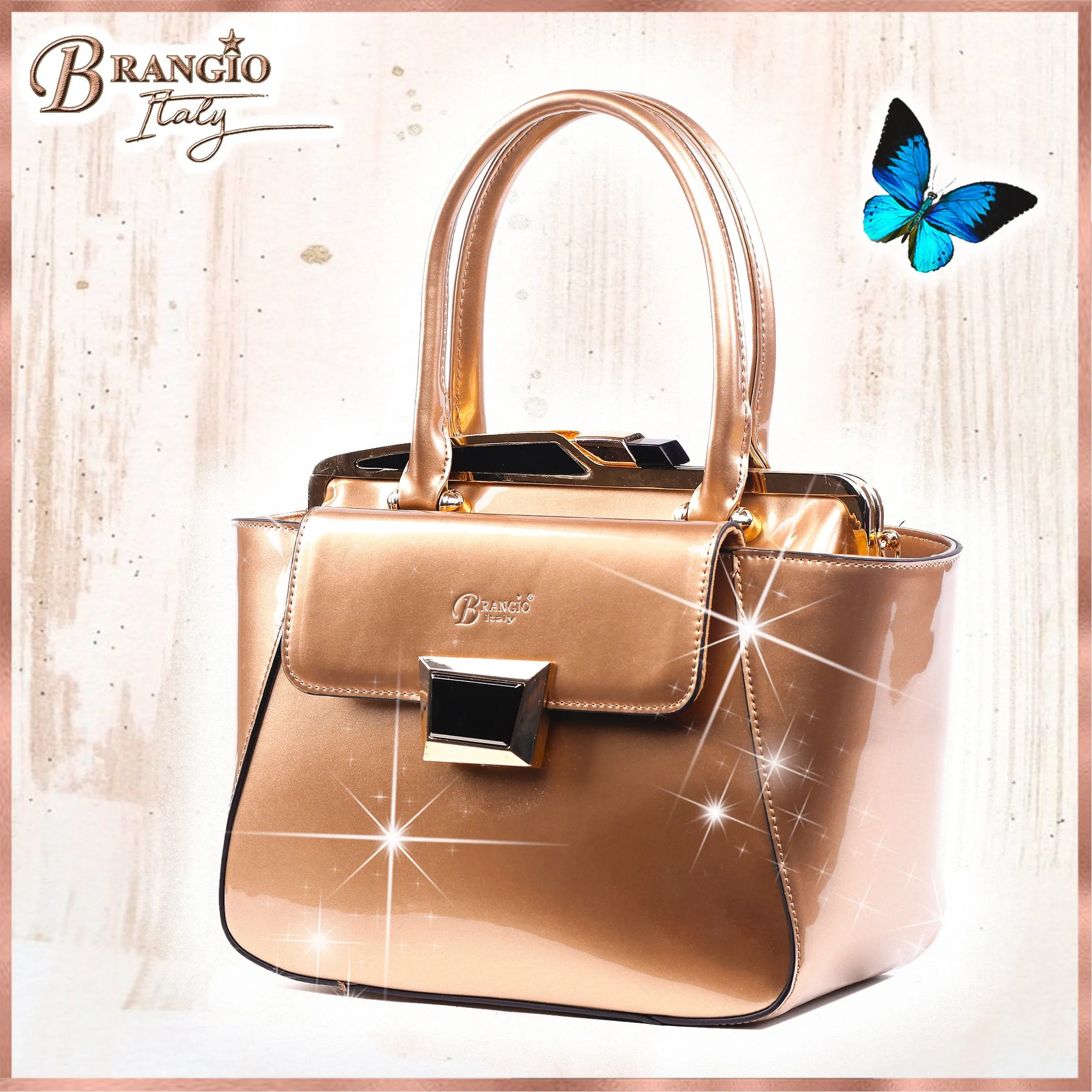Brangio Sleek Metallic Handbag