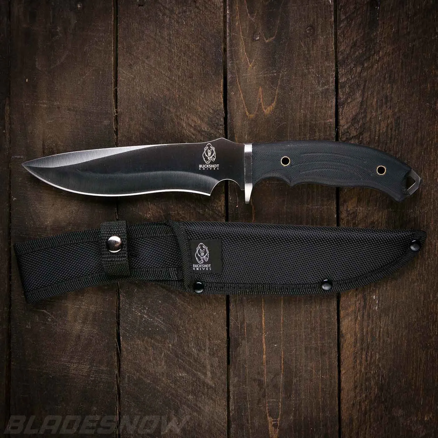 Bushcraft Knife Black G10