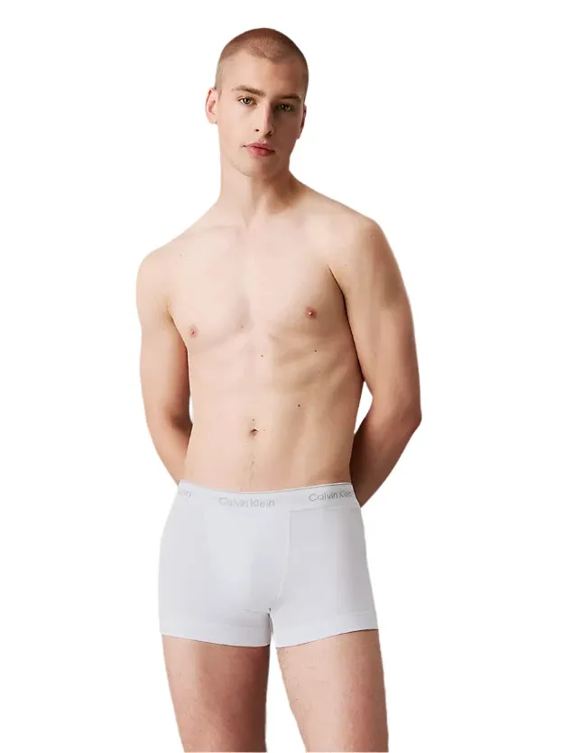 Calvin Klein Mens Cotton Classics Trunk 3 Pack - Black/Grey Heather/White
