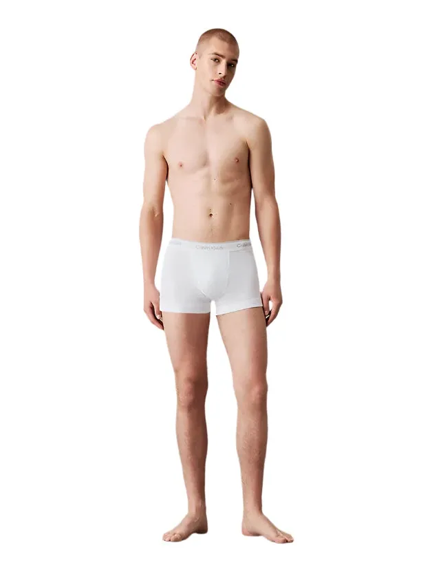Calvin Klein Mens Cotton Classics Trunk 3 Pack - Black/Grey Heather/White