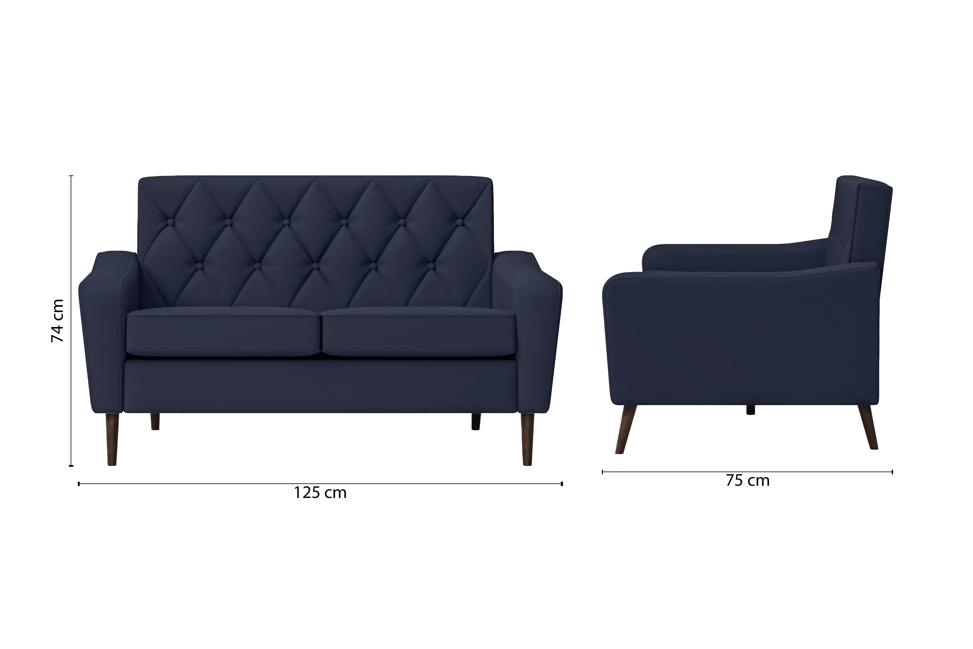 Carpi 2 Seater Sofa Spruce Leather