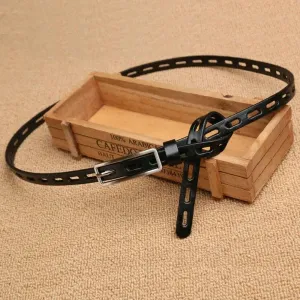 Chic Genuine Leather Knot Belt with Stylish Pin Buckle - Essential Accessory for Women