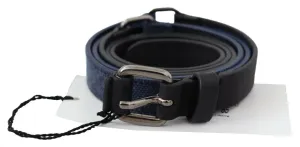 Costume National Elegant Black Leather Adjustable Belt