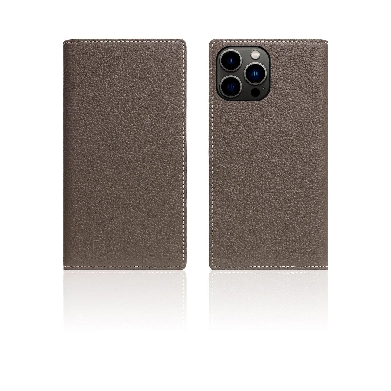 D8 [MagSafe Detachable] Full Grain Leather Diary Case for iPhone 15 Pro Max (Etoffe Cream)
