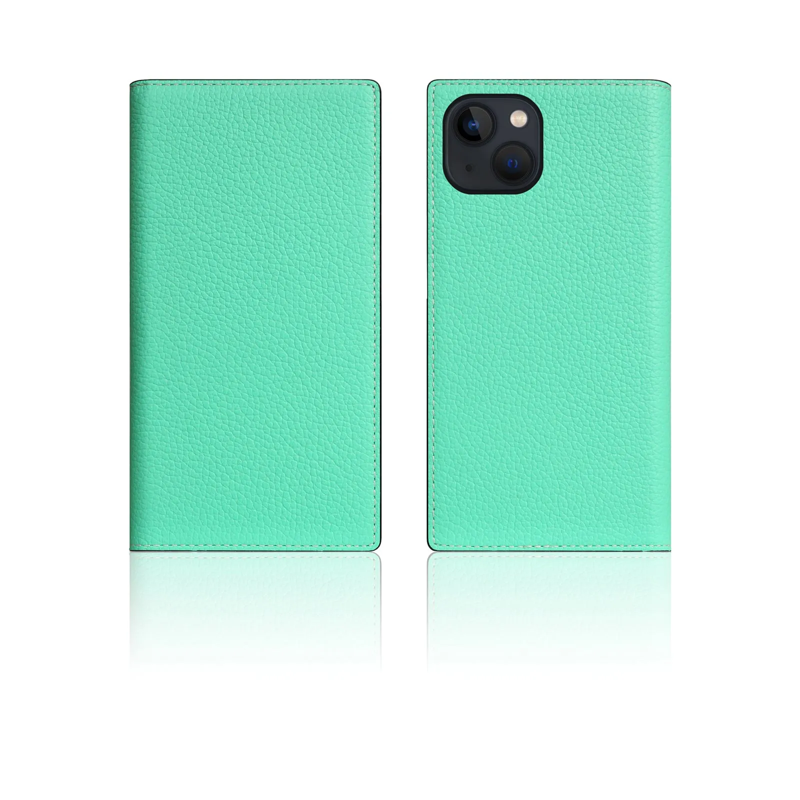 D8 [MagSafe Detachable] Neon Full Gran Leather Diary Case for iPhone 16 Plus (Teal)
