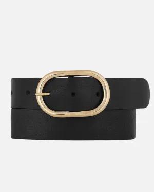 Daphne | Oval Buckle Leather Belt