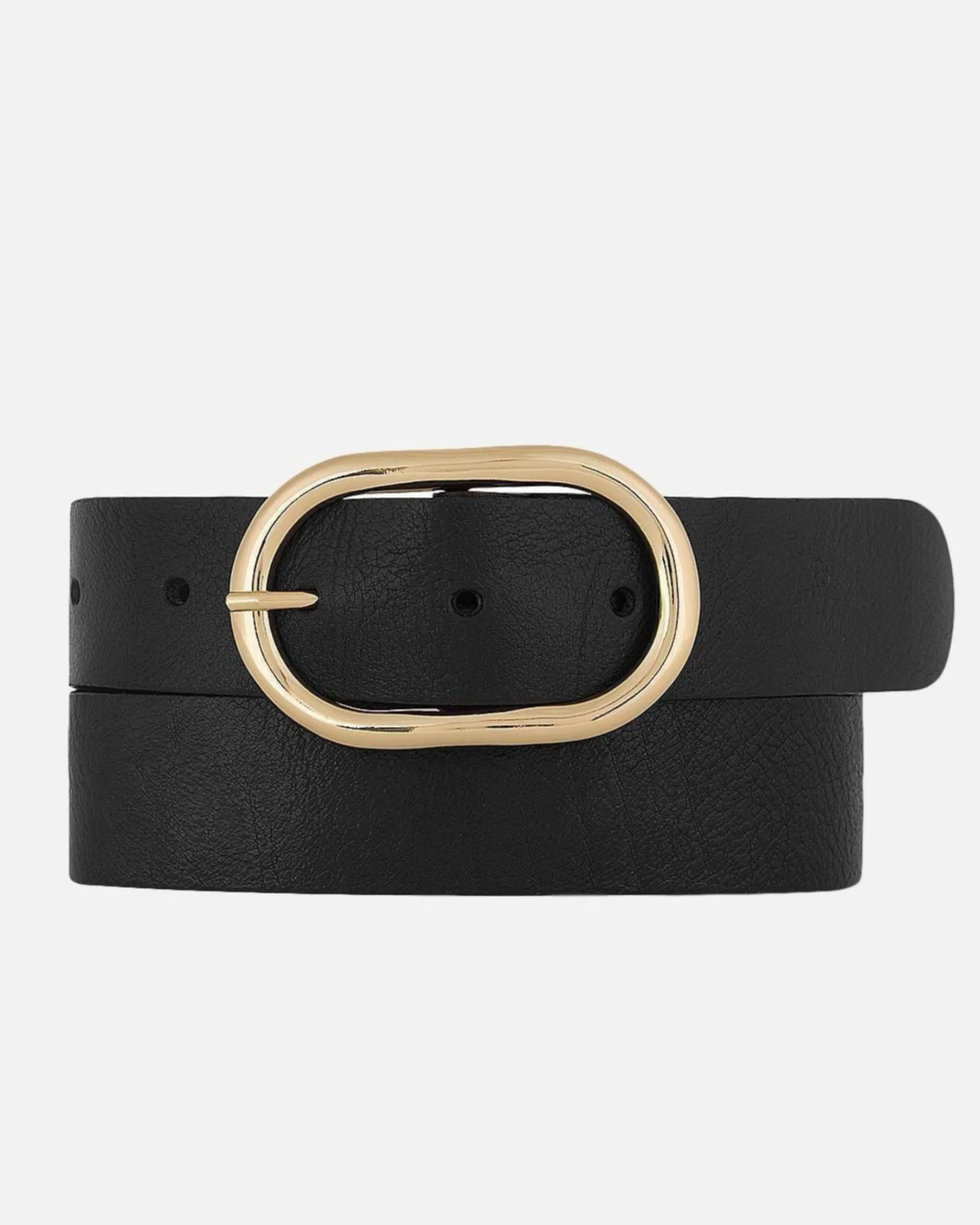 Daphne | Oval Buckle Leather Belt