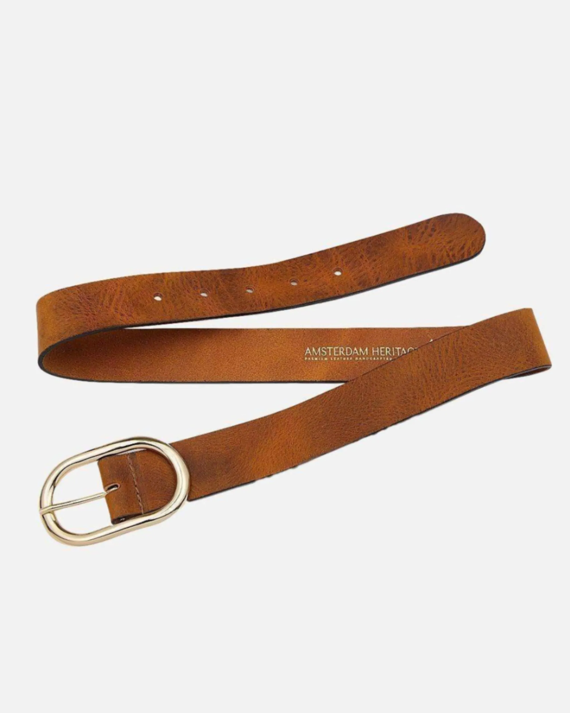 Daphne | Oval Buckle Leather Belt