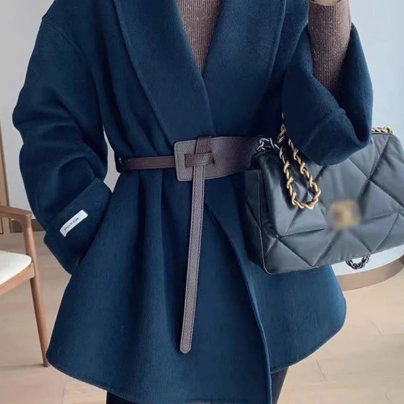Designer Belts for Women High Quality Knot Soft Pu Leather Long Cummerbunds Wide Coat Ceinture Femme Dress Waistband Cintos