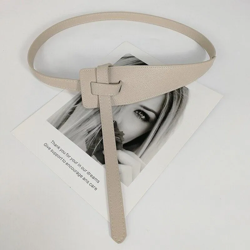 Designer Belts for Women High Quality Knot Soft Pu Leather Long Cummerbunds Wide Coat Ceinture Femme Dress Waistband Cintos