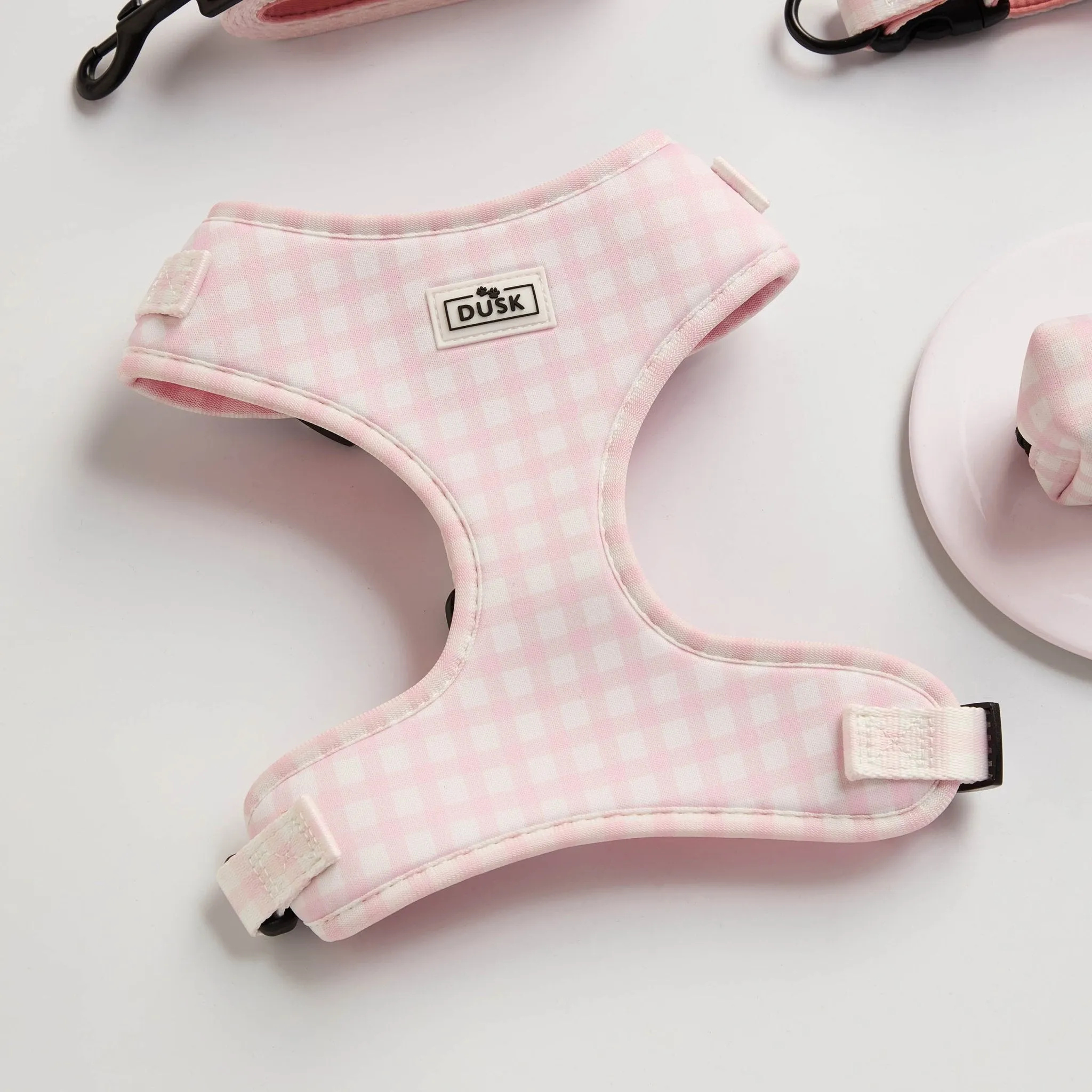 Dog Harness, Lead, Collar Set - Size Small - Pink