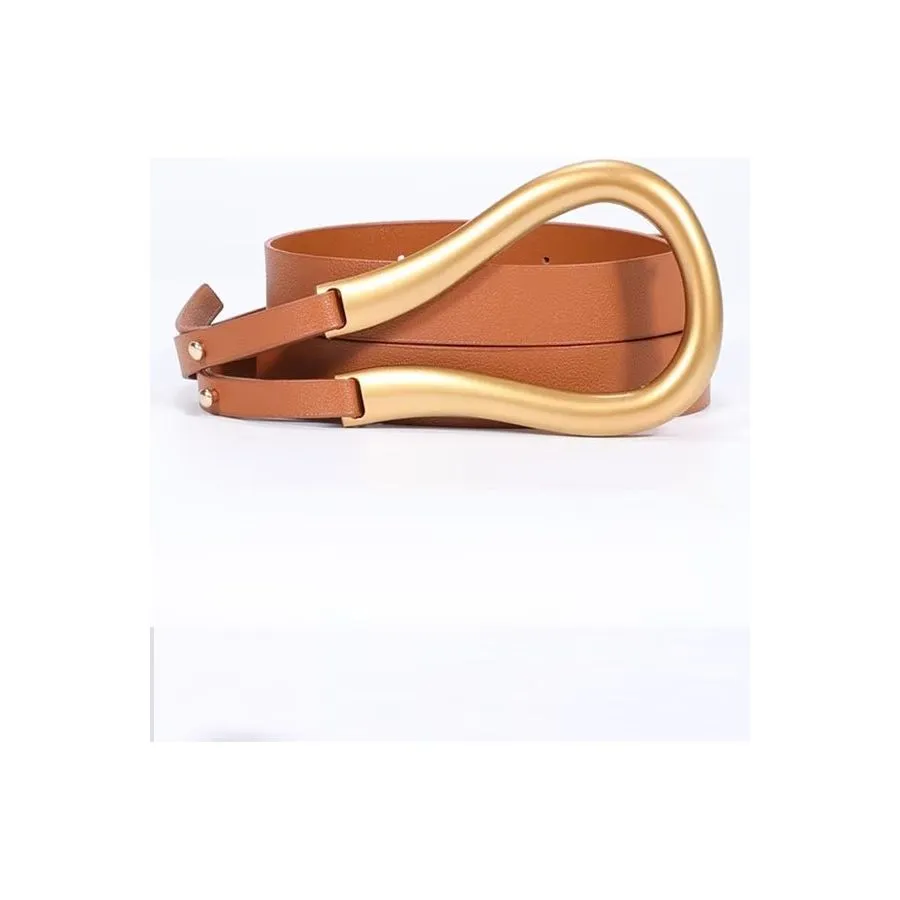 EleganceStrap Slim PU Alloy-Buckle Waistband