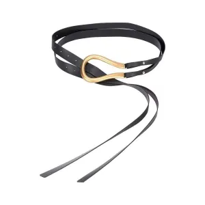 EleganceStrap Slim PU Alloy-Buckle Waistband