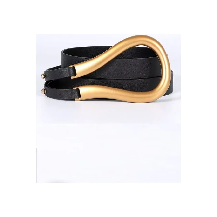 EleganceStrap Slim PU Alloy-Buckle Waistband