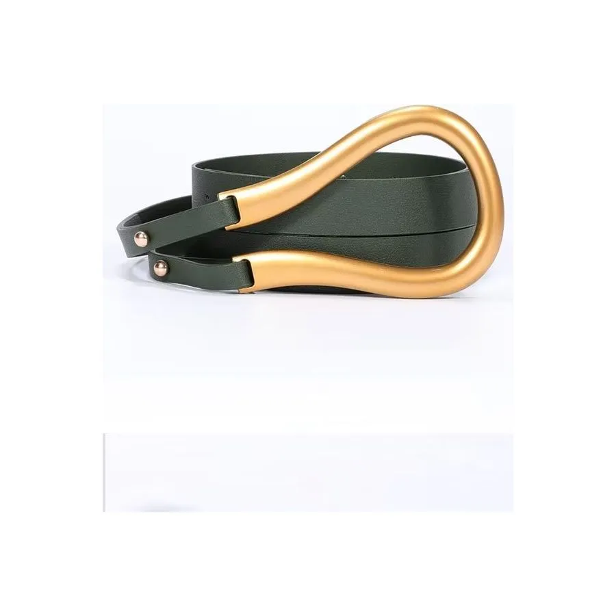 EleganceStrap Slim PU Alloy-Buckle Waistband
