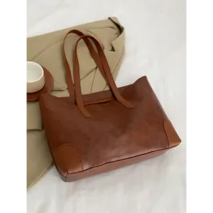 Elevate Your Style with the Elegant PU Leather Medium Tote Bag
