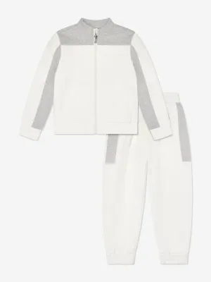 Eleventy Boys Fleece Tracksuit in Ivory