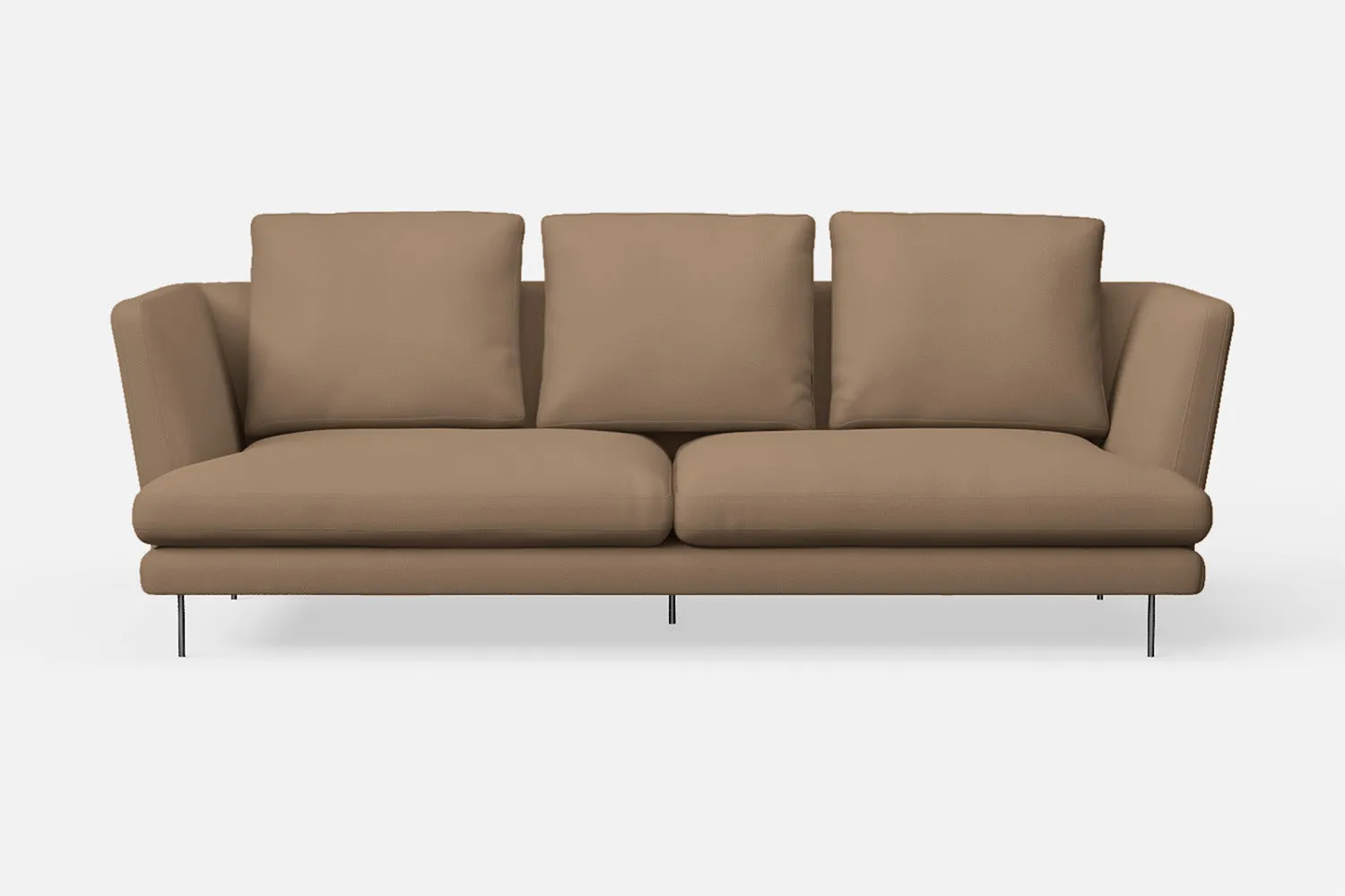 Faenza 3 Seater Sofa Stone Leather