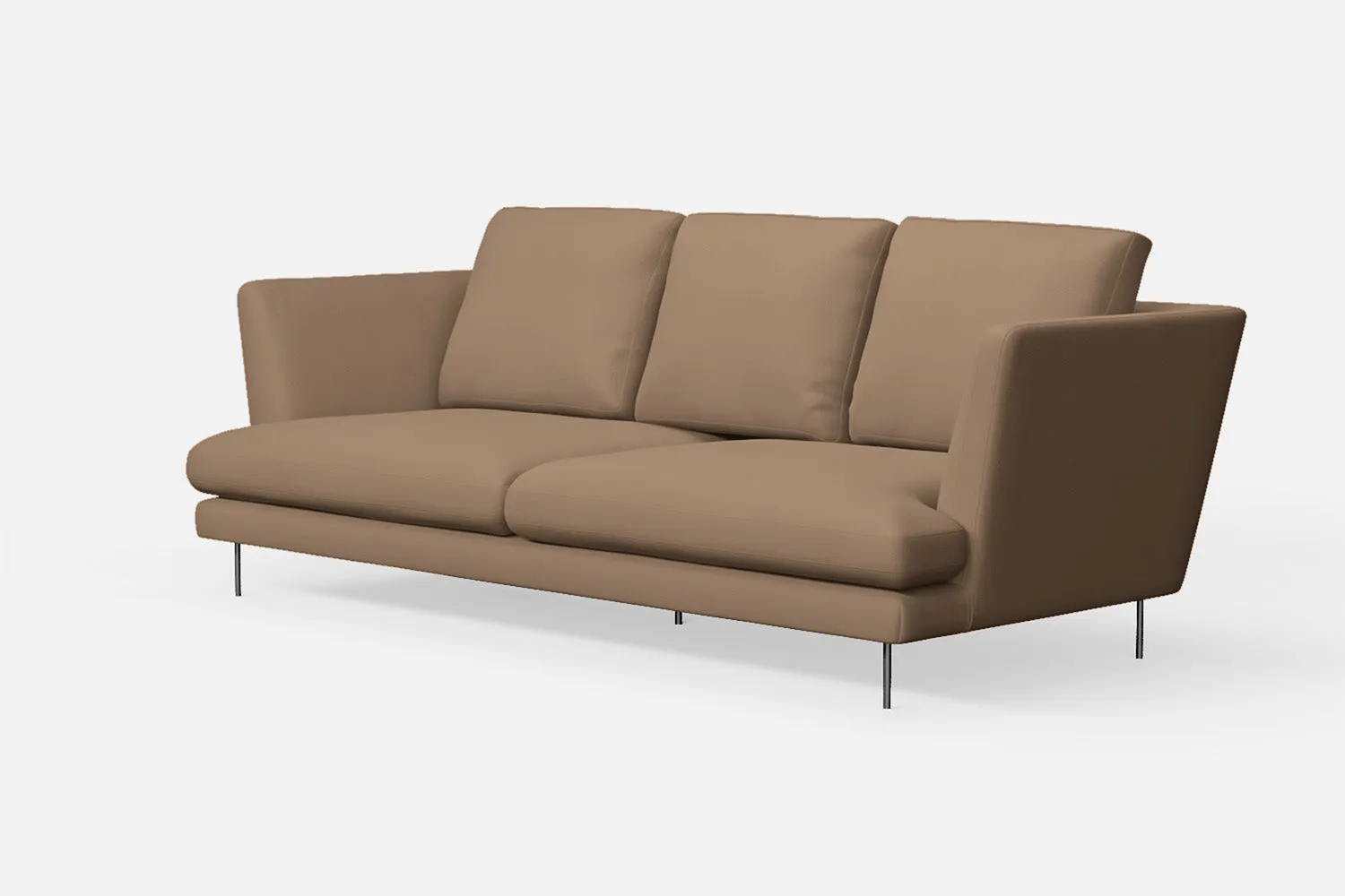 Faenza 3 Seater Sofa Stone Leather